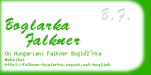 boglarka falkner business card